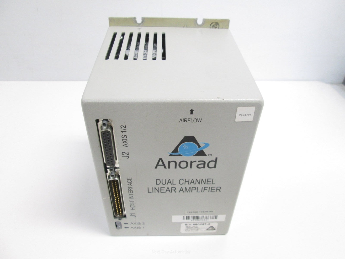 Used Anorad C808071-0-1-M Dual Channel Linear Amplifier, 115VAC IN