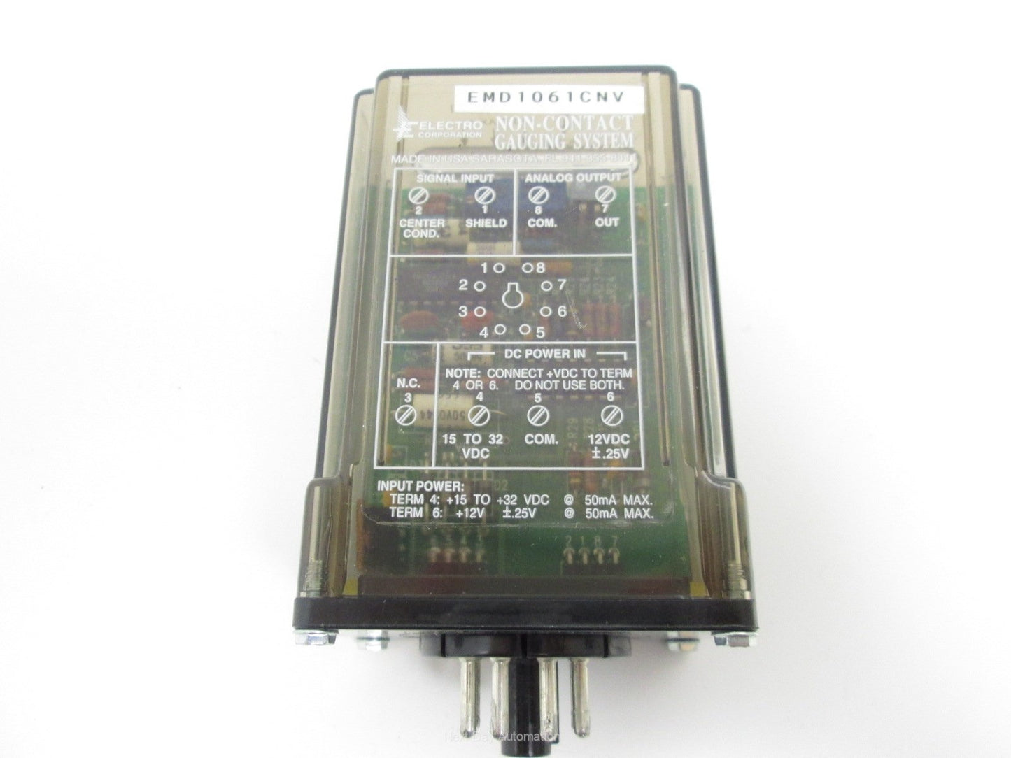 New Electro Corporation EMD1061CNV Non-Contact Gauging System 12-25/15-32VDC