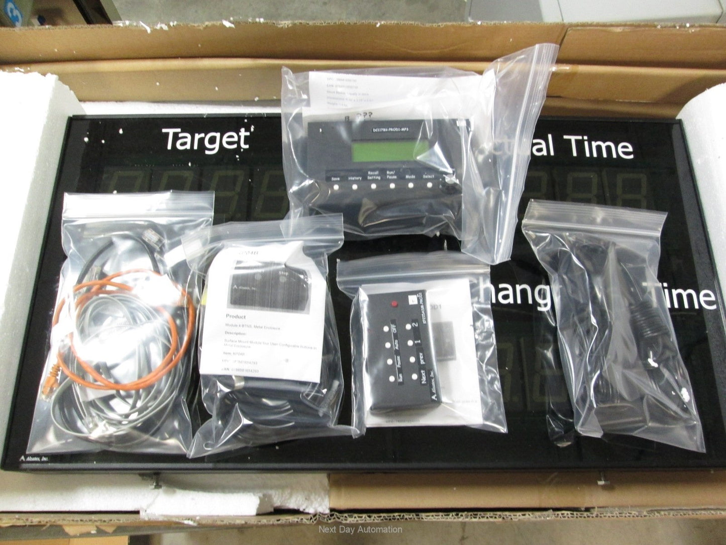 Used Alzatex ALZP14 Production Monitor with TAKT Timer 12-24VDC 0.6A 7-Segment LED