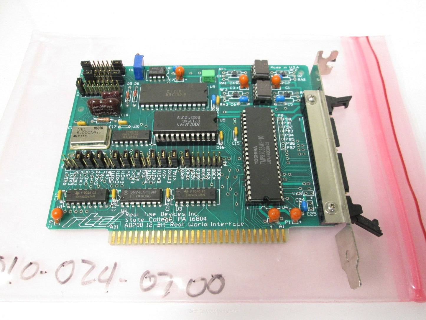 Used Real Time Devices AD200 12 Bit Analog Input ISA Card for IBM Computer