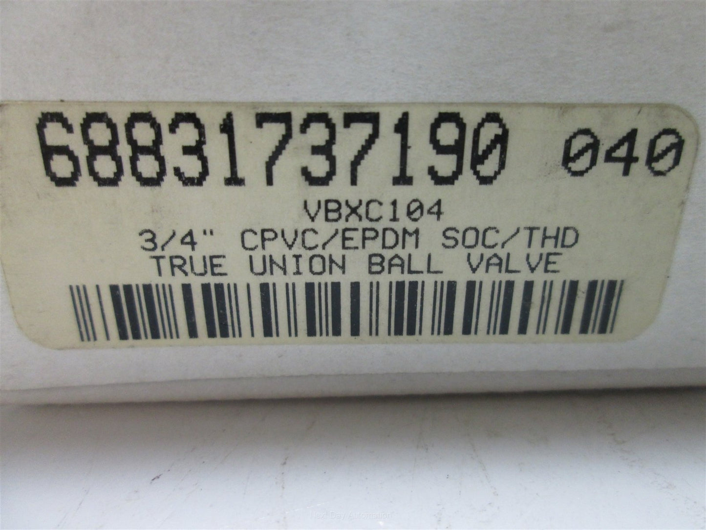 New Simtech VBXC104 True Union Ball Valve, 3/4", CPVC/EPDM