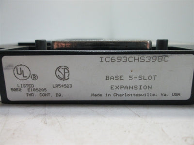 Used GE Fanuc IC693CHS398F Base 5-Slot Expansion Rack, EMI Enhanced