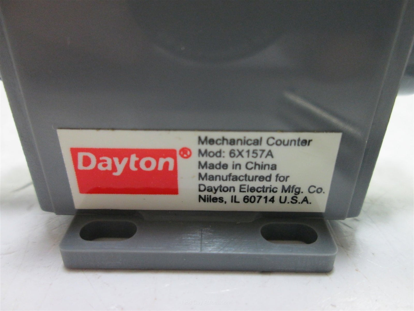 New Dayton 6X157A Mechanical Counter, 5-Digit, Manual Reset