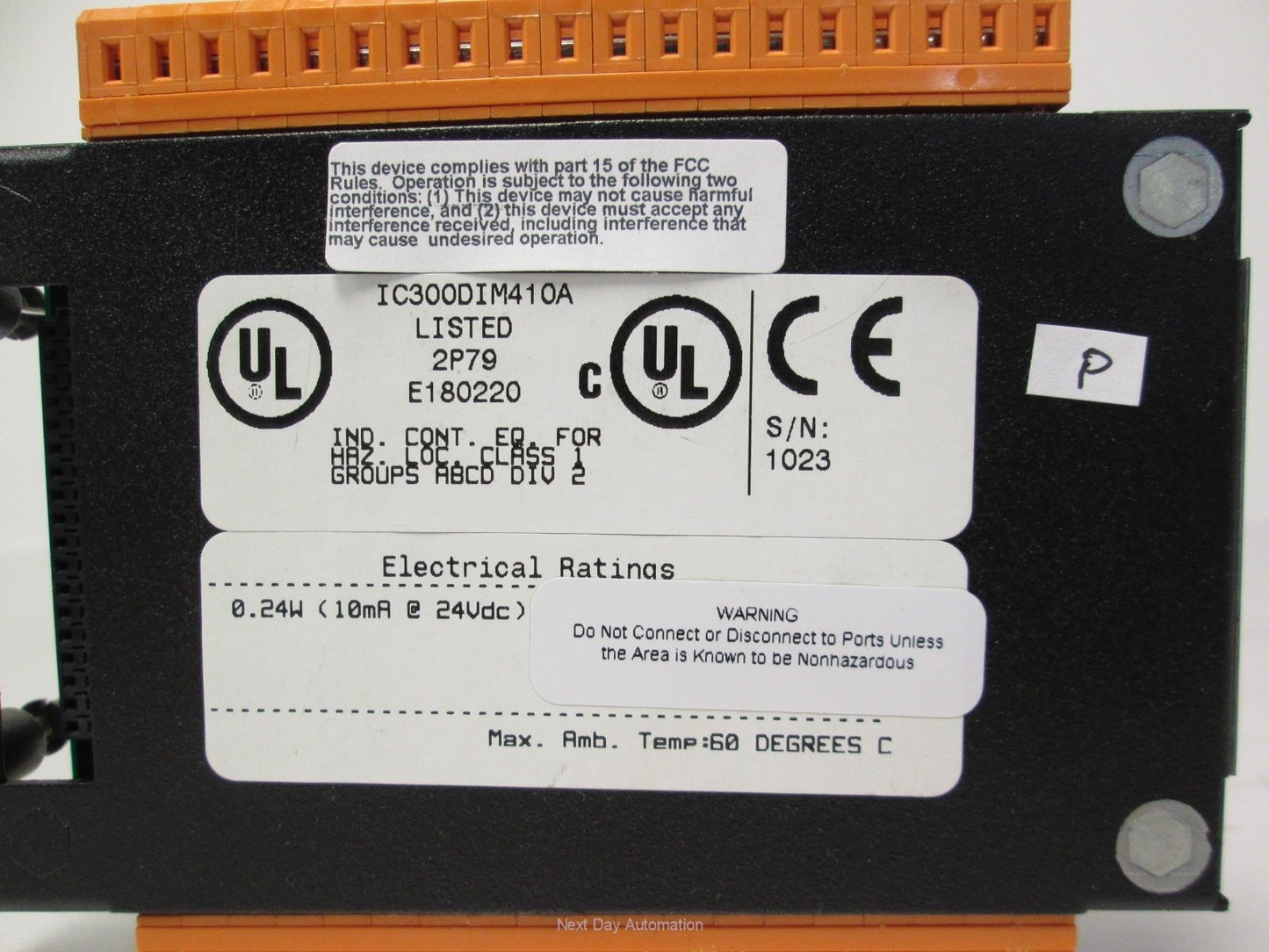 Used Horner GE Fanuc IC300DIM410 SmartStack PLC Input Module 32 Points 12-24VDC +/-