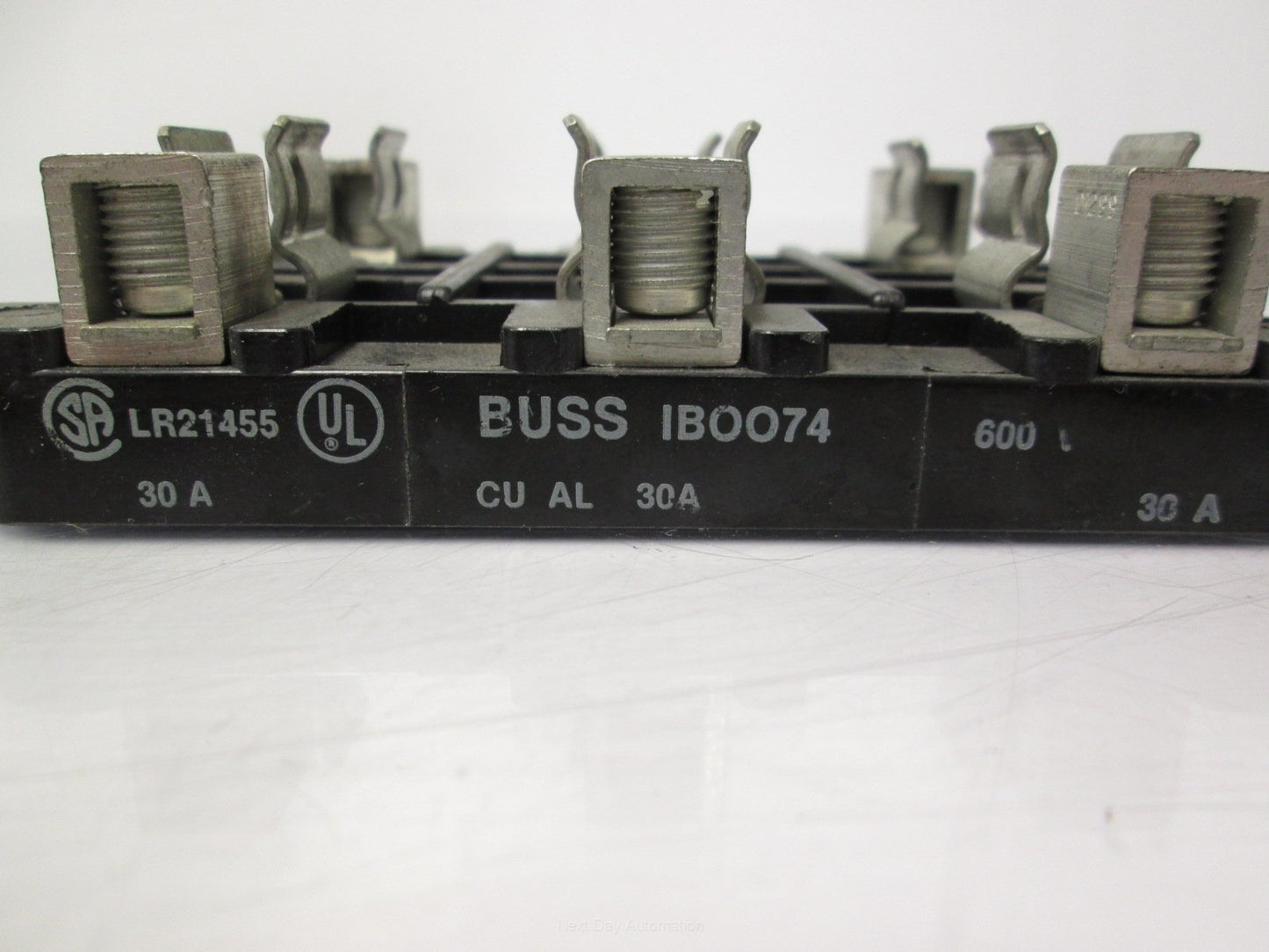Used Bussmann IB0074 Fuse Holder 3 Pole 600V 30A 10AWG Cu 8AWG Al Copper / Aluminum