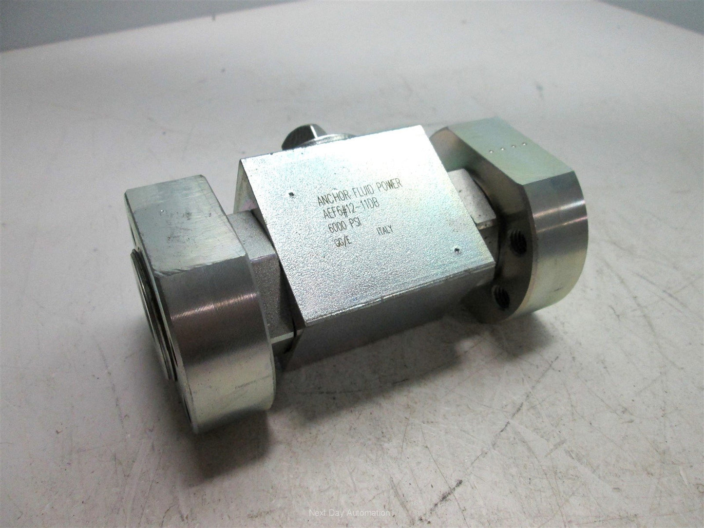 Used Anchor Fluid Power AEF6#12-11DB 2-Way Block Body Ball Valve SAE C62 6000psi Max