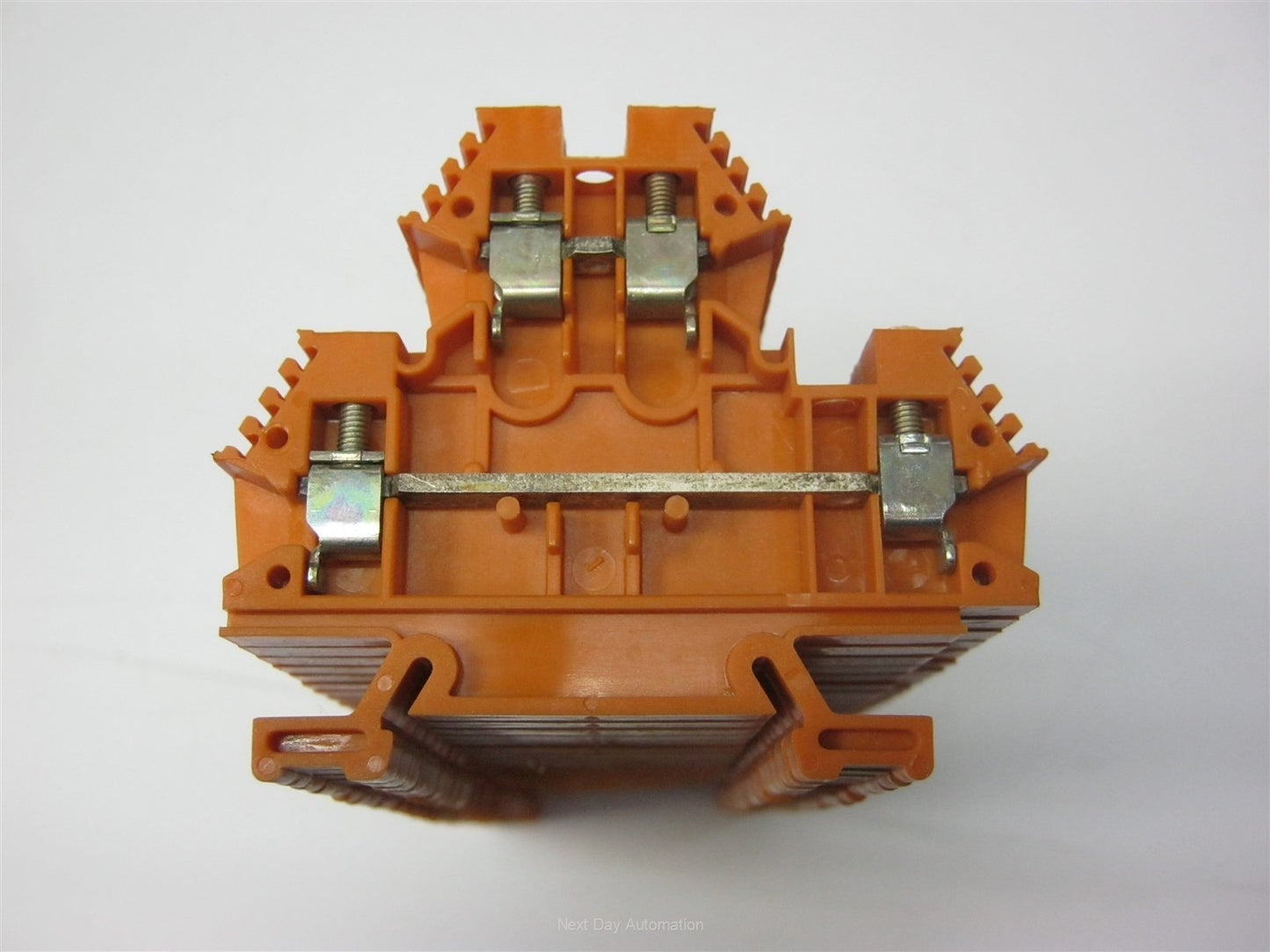 Used Lot of 25 MI Euro D4 Double-Level Terminal Blocks 600V 25A Orange