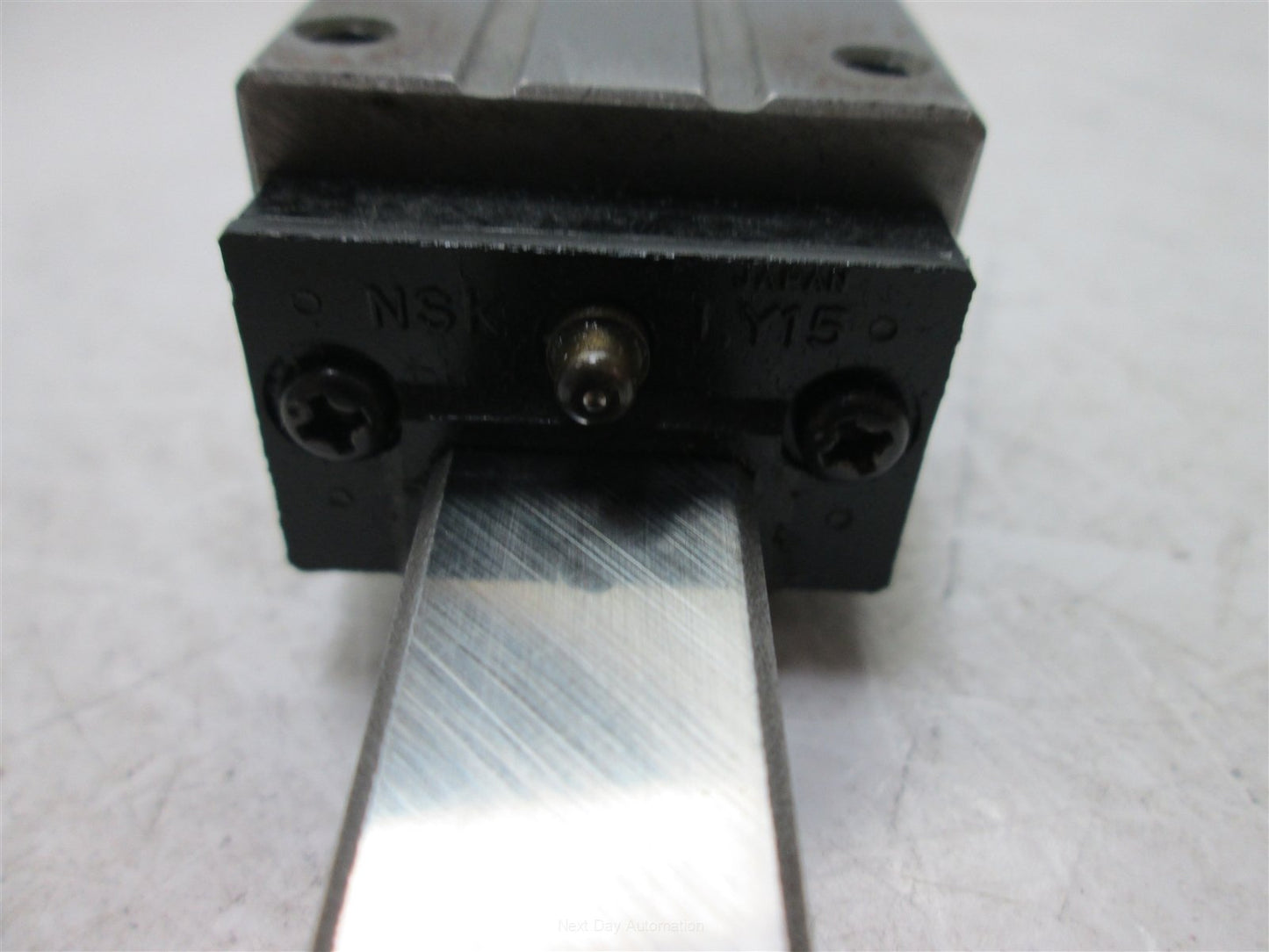 Used NSK LY150460AL Linear Rail w/ Carriages, 460mm Long, 28mm Height, *Surface Rust*