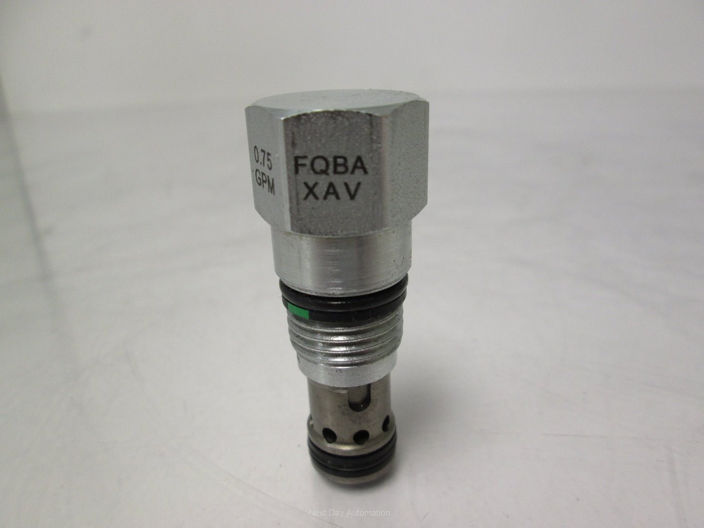 Used Sun Hydraulics FQBAXAV Fixed Orifice Flow Fuse Valve Non-Adjustable 2.25GPM