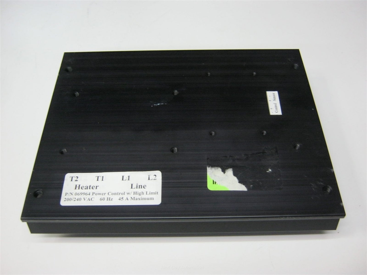 Used Large Aluminum Heat Sink, 8.25" x 6.5" x 1.555", 14 Fins, 3/8" Thick Base