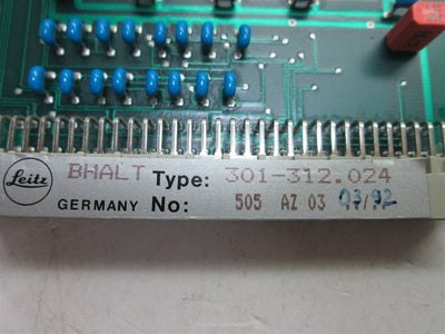 Used Leitz 301-312.024 (BHALT) BUEWA-HALT Control Board