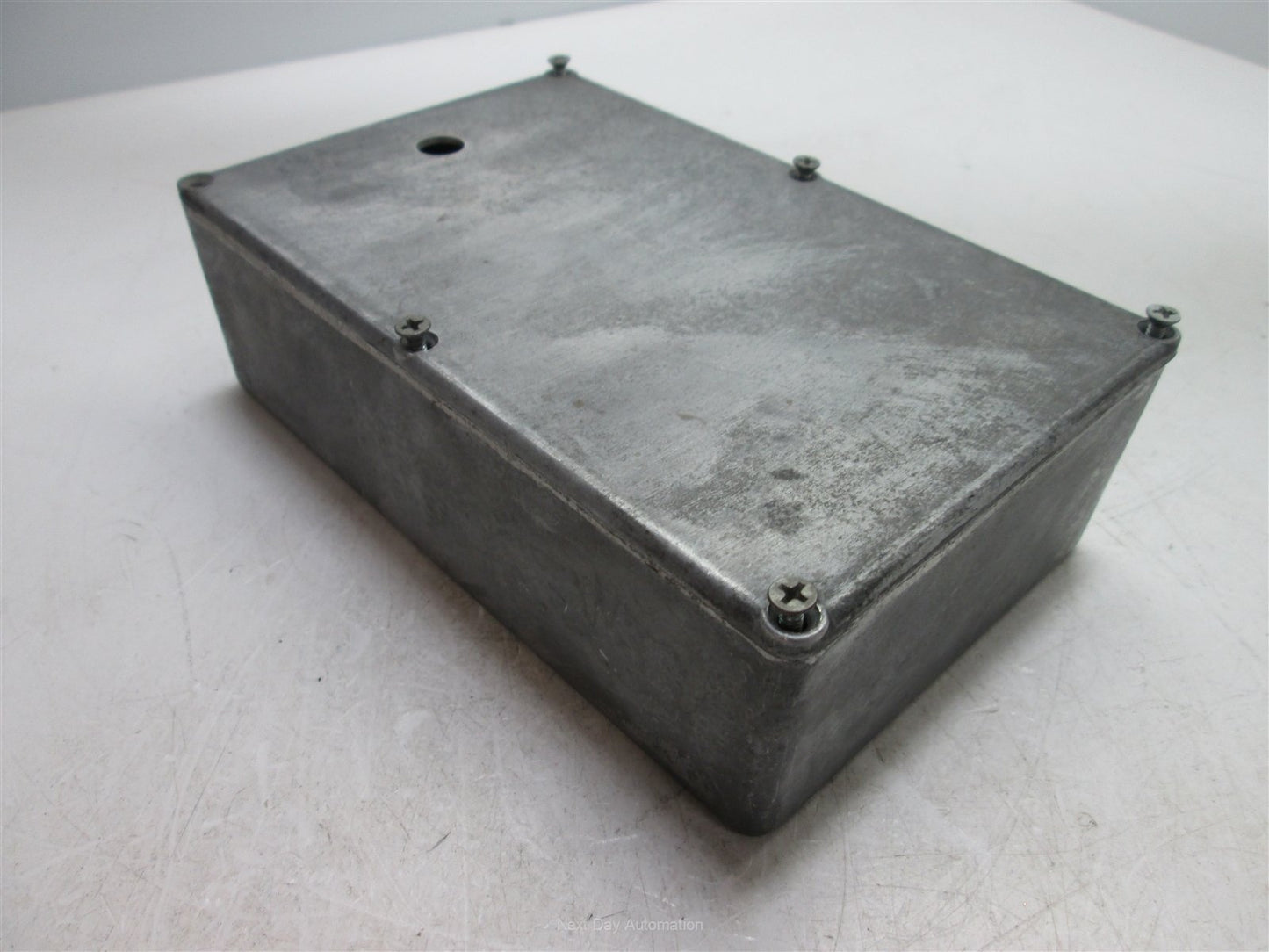 Used Bud CU-247 Project Box, Dimensions: 7.25" x 4.5" x 2", *Holes - See Pictures*