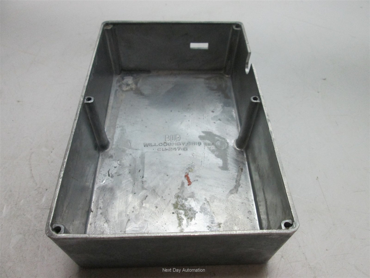 Used Bud CU-247 Project Box, Dimensions: 7.25" x 4.5" x 2", *Holes - See Pictures*