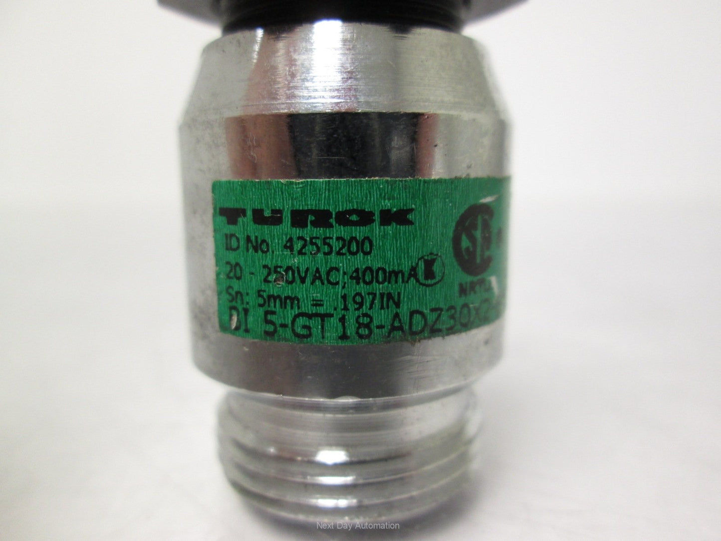 Used Turck Bi-GT18-ADZ30X2-B1331/S34 Proximity Sensor 5mm Range 20-250VAC 10-300VDC