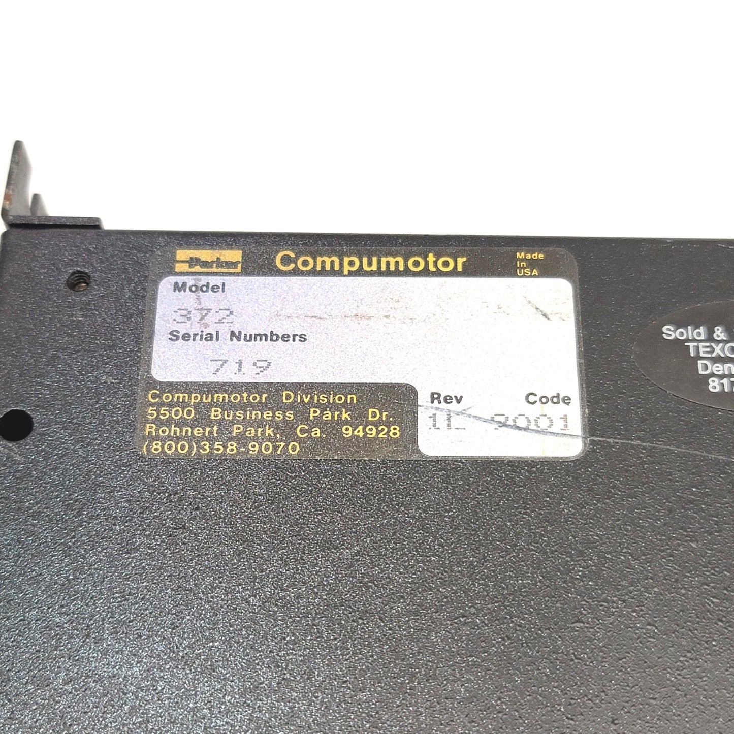 Used Parker Compumotor 372 Microstep Drive Indexer 100-250VAC RS-232C