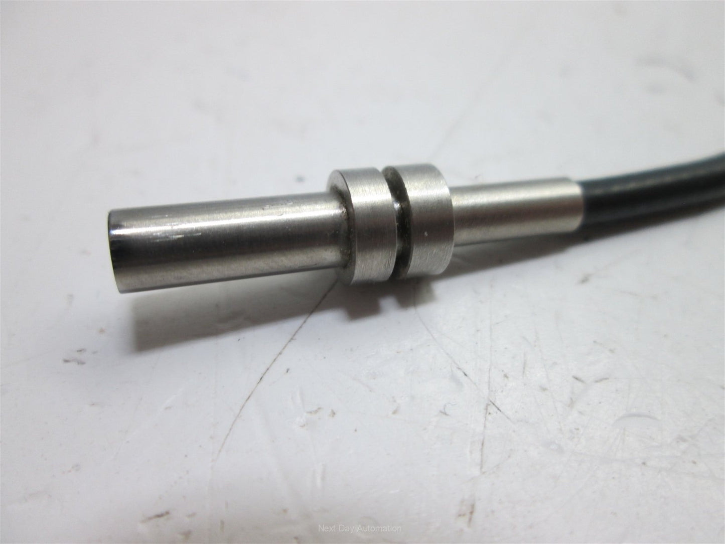 Used Banner IMT-756P Fiber End Assembly, 8-32 Threaded Barrel to 0.185" Diameter End