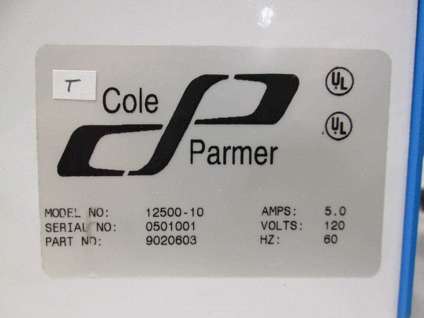Used Cole Parmer 12500-10,-15 Water Bath 5L (1.32gal) Capacity 100°C (212°F) 120VAC