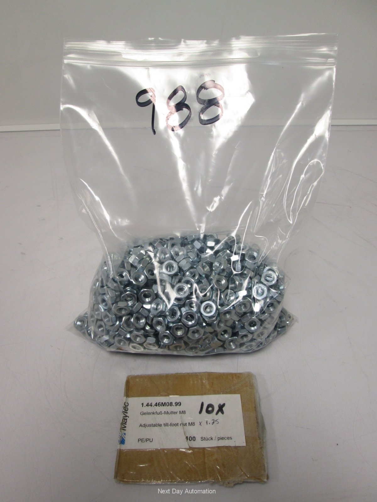 New Lot of 988 New MayTec 1.44.46M08.99 Adjustable Tilt-Foot Nut M8 x 1.25 Metric