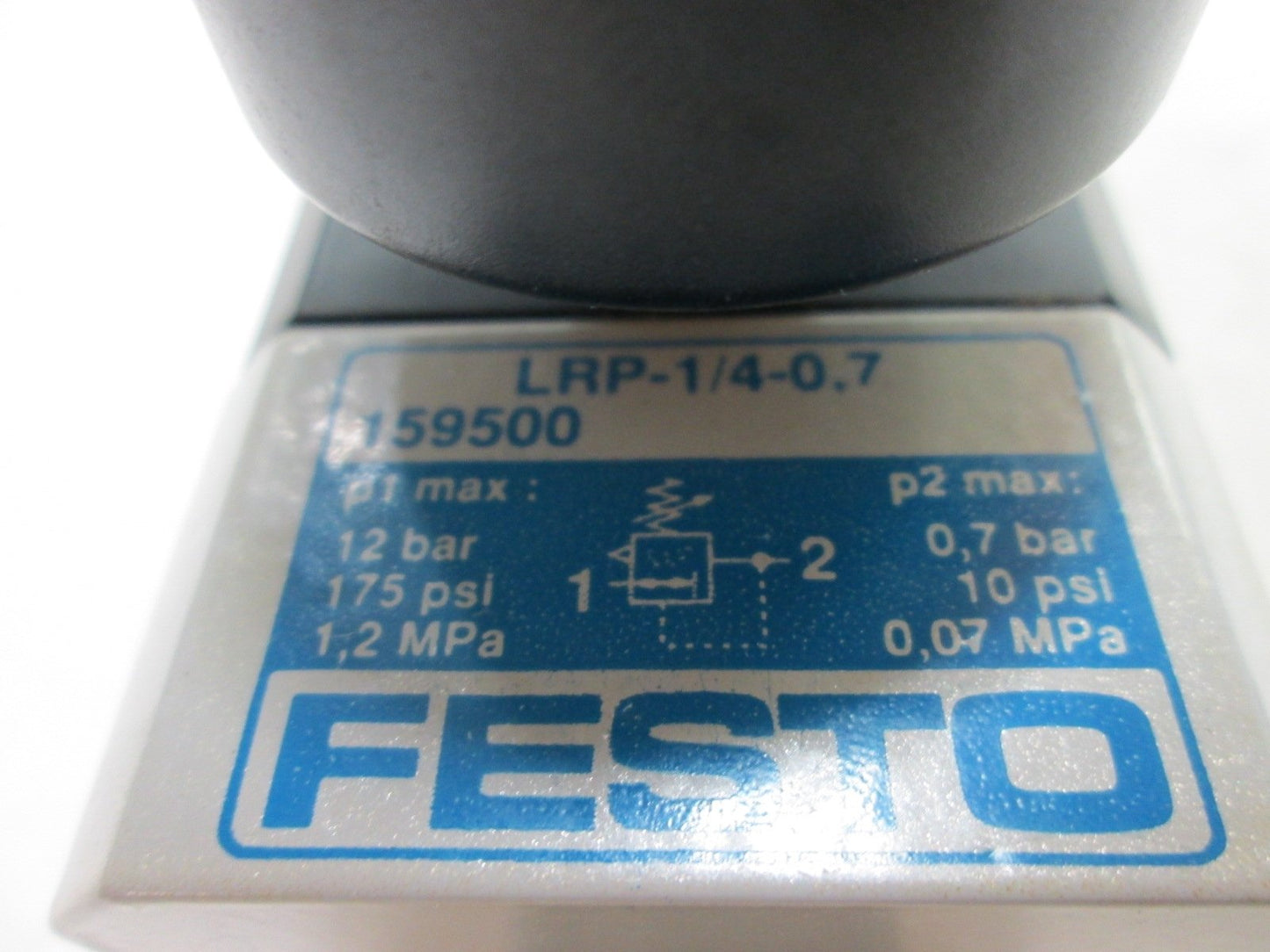 Used Festo LRP-1/4-0.7 Precision Pneumatic Regulator Max Inlet: 175psi, Outlet: 10psi