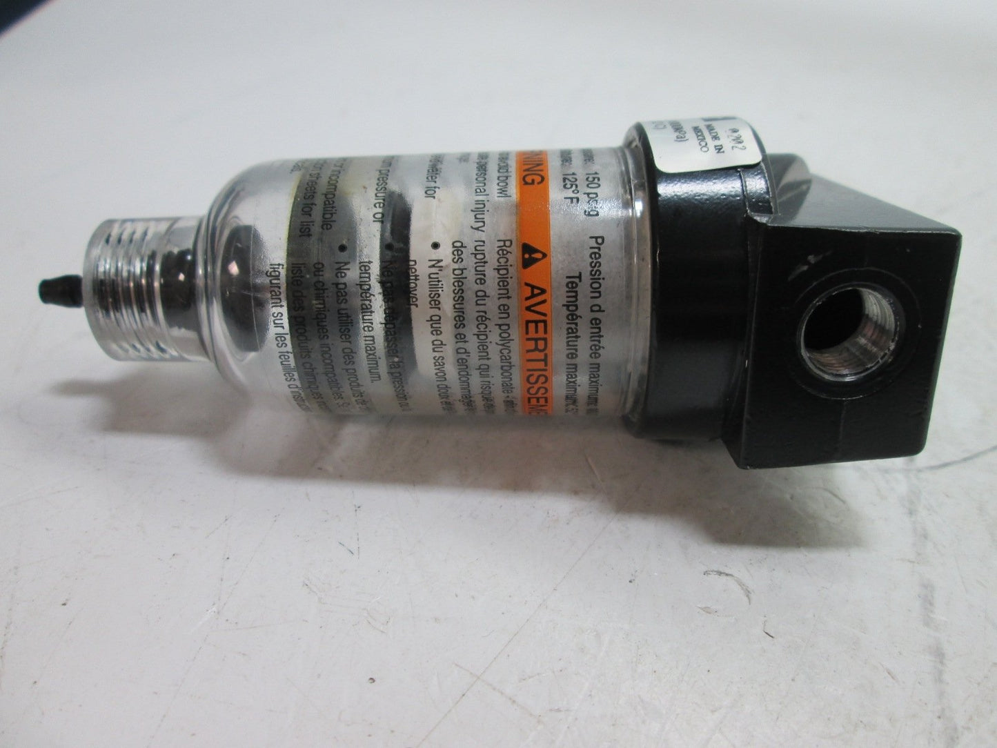 Used Parker 14F05ZB Pneumatic Filter, Ports: 1/8" NPT, Pressure Rating: 150psi Max