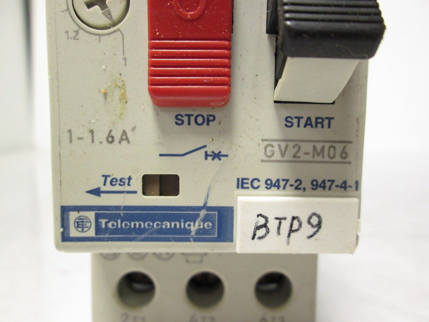 Used Lot of 5 Telemecanique GV2-M06 Manual Motor Starters 1-1.6A 690VAC 50/60Hz 3Pole