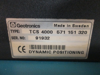 Used Geotronics TCS 4000 571 151 320 Dynamic Positioning Unit, Input Voltage: 12VDC