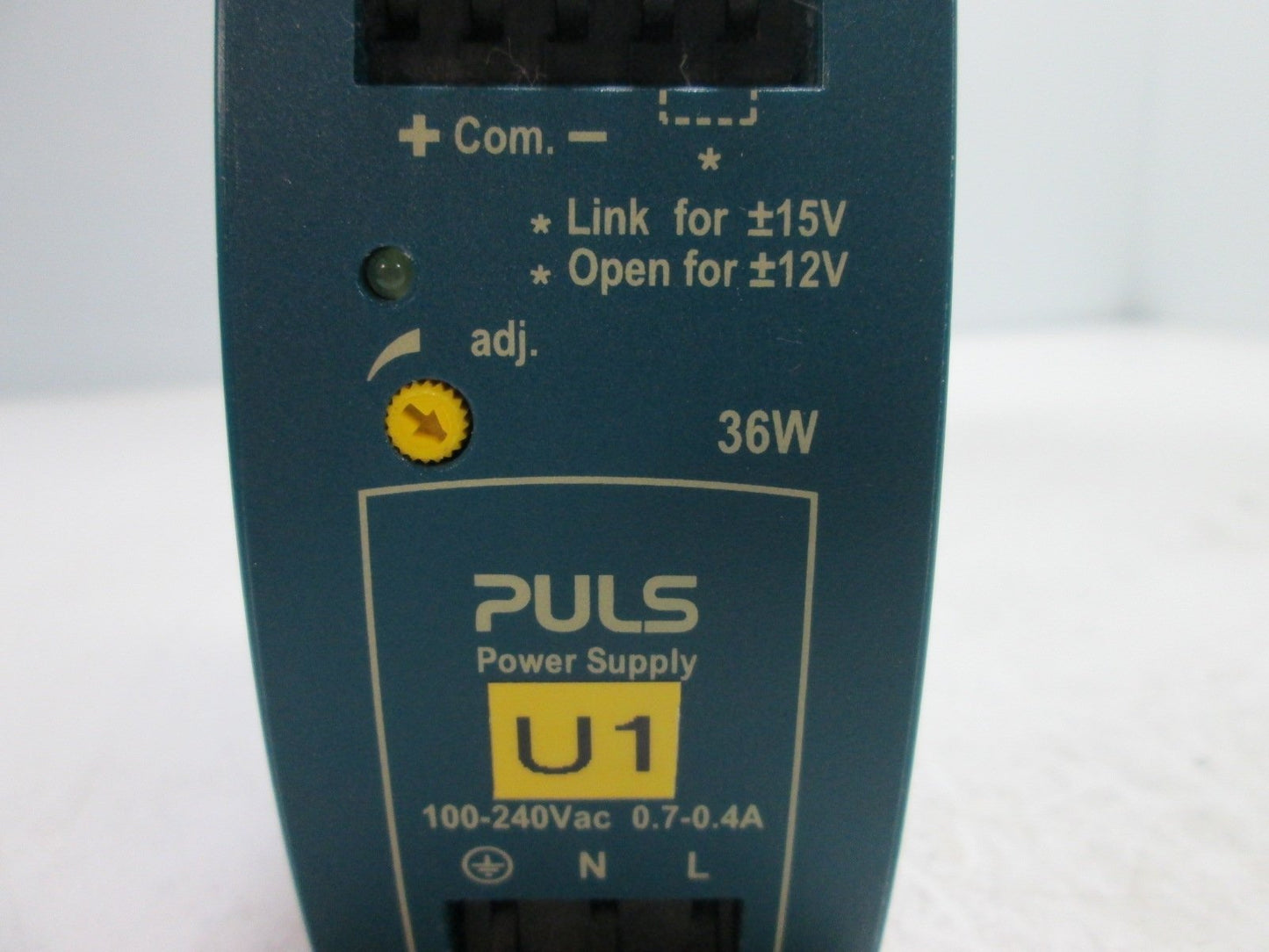 Used Puls ML30.106 Power Supply, Input: 100-240VAC 50/60Hz, Output: ±12 or ±15VDC
