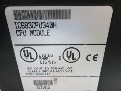 Used GE Fanuc IC693CPU340H CPU Module (90-30 Series)
