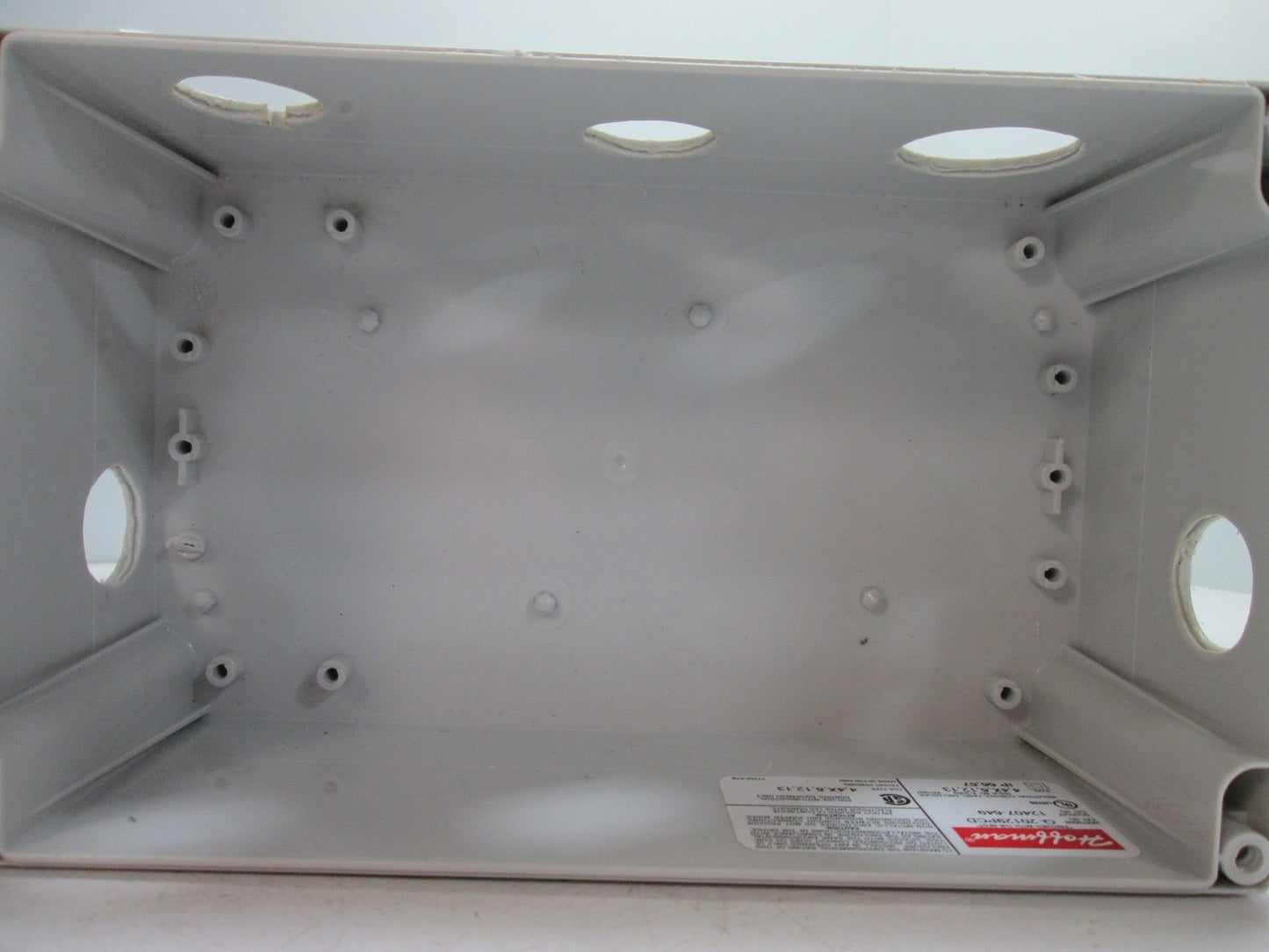 Used Hoffman Q-20129PCD Plastic Pushbutton Enclosure Box 200 x 120 x 85mm *Holes