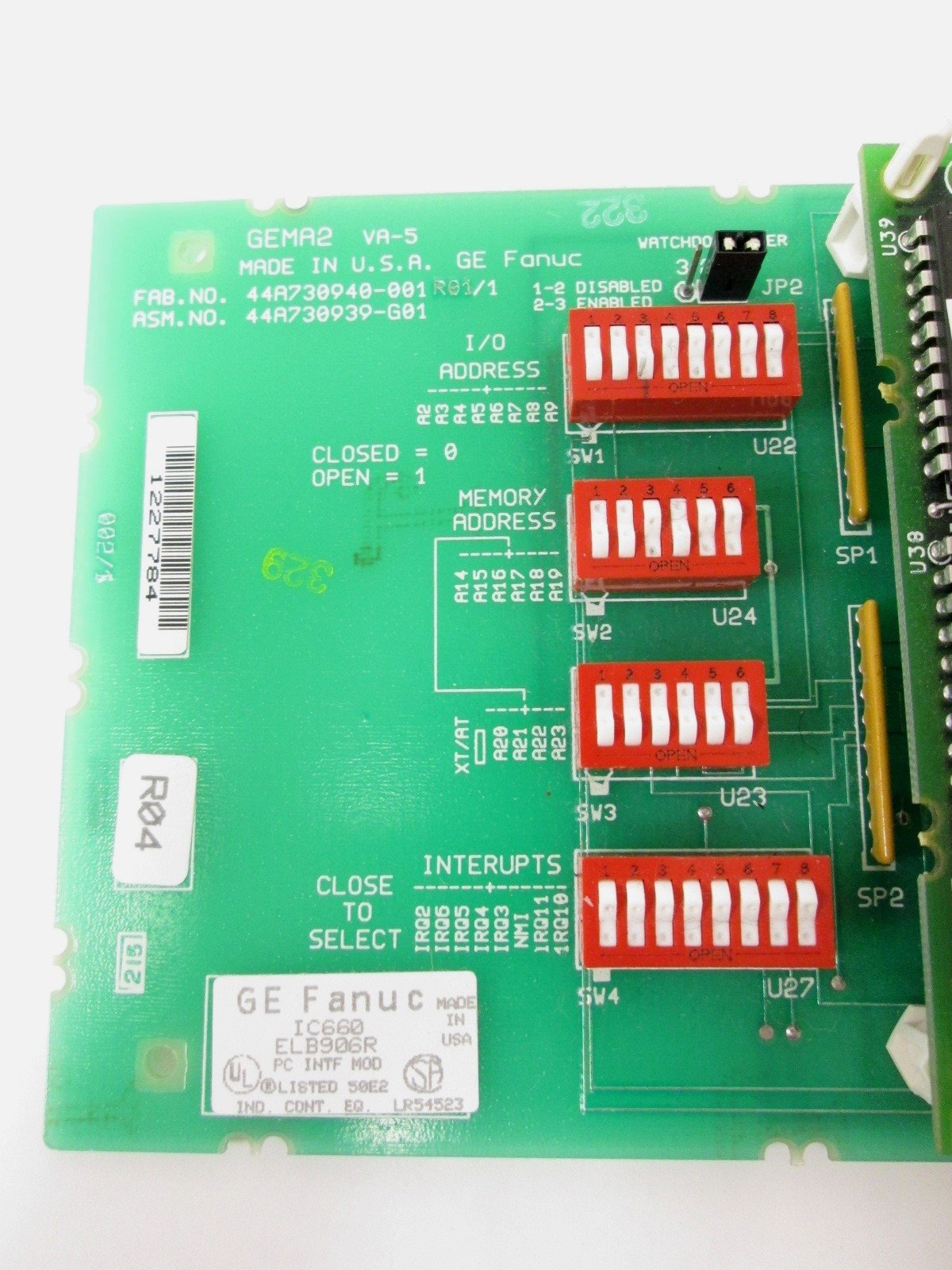 Used GE Fanuc IC660ELB906R GEMA2 GENIC1 ISA PC Interface Module Control Board