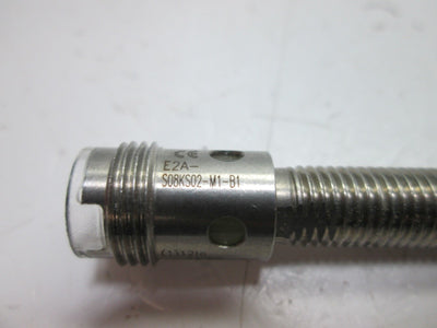 Used Omron E2A-S08KS02-M1-B1 Cylindrical Proximity Sensor, Voltage: 12-24VDC