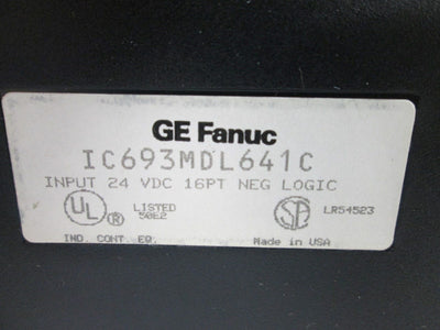 Used Ge Fanuc IC693MDL641C Input Module, Voltage: 24VDC, 16PT, NEG LOGIC