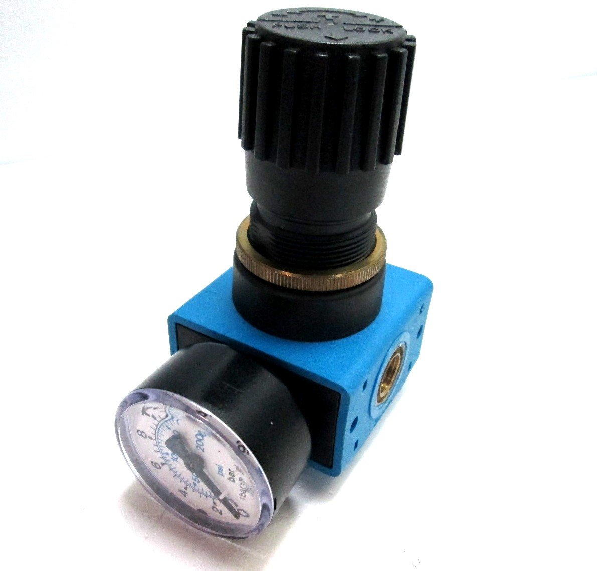 Used Festo LR-1/4-S-B Regulator, Pressure Gauge: 0 to 225psi (0 to 16bar), 1/4" NPT