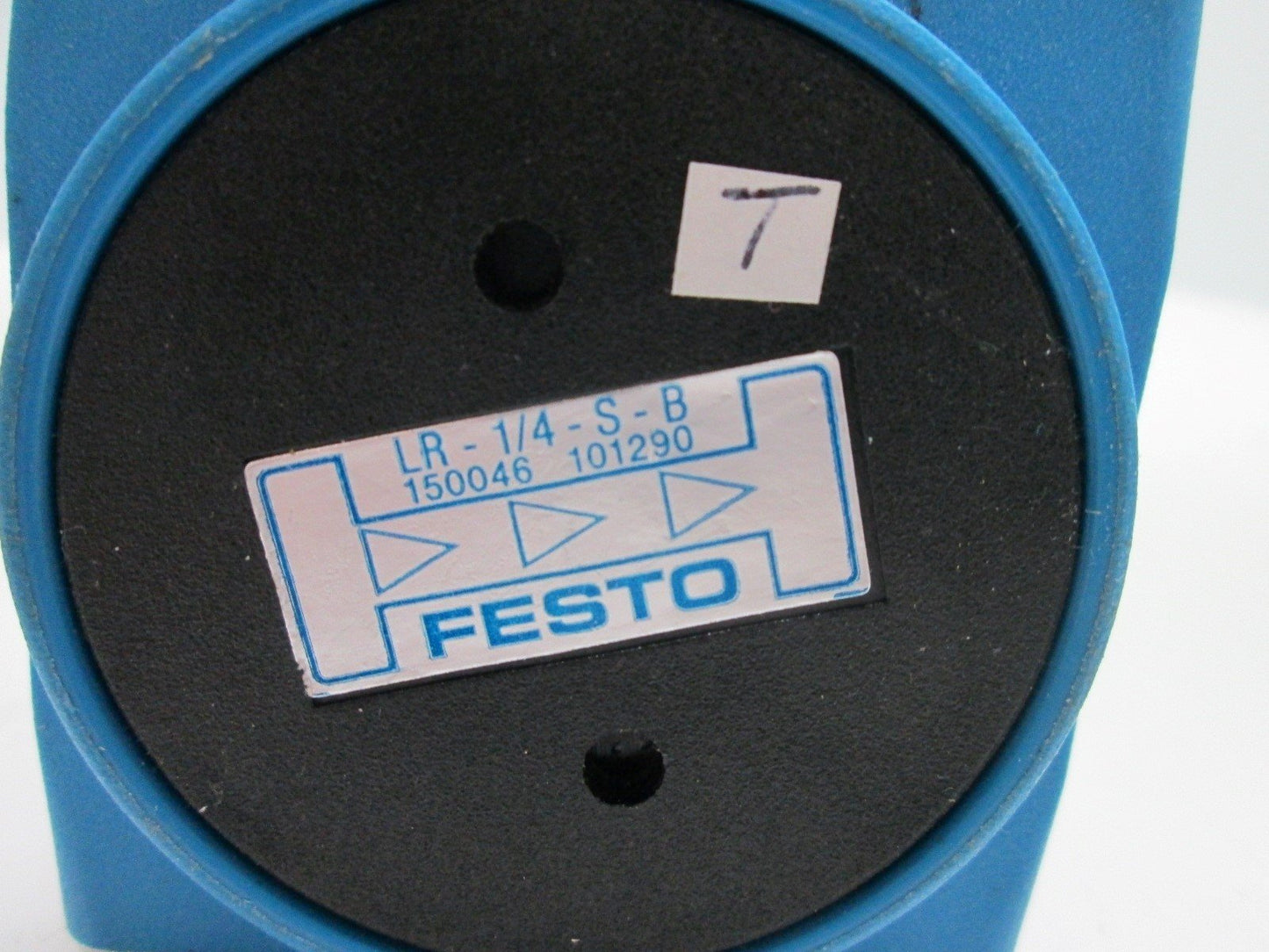 Used Festo LR-1/4-S-B Regulator, Pressure Gauge: 0 to 225psi (0 to 16bar), 1/4" NPT