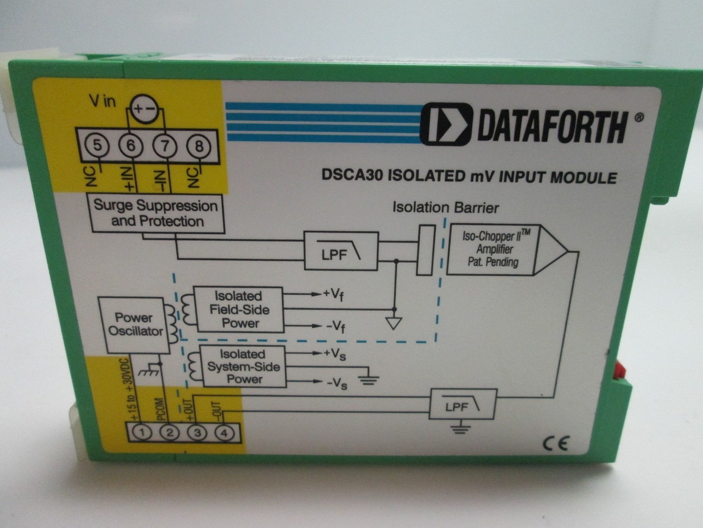 Used Dataforth DSCA30-02 Analog Voltage Input Signal Conditioner, Power: 15-30VDC