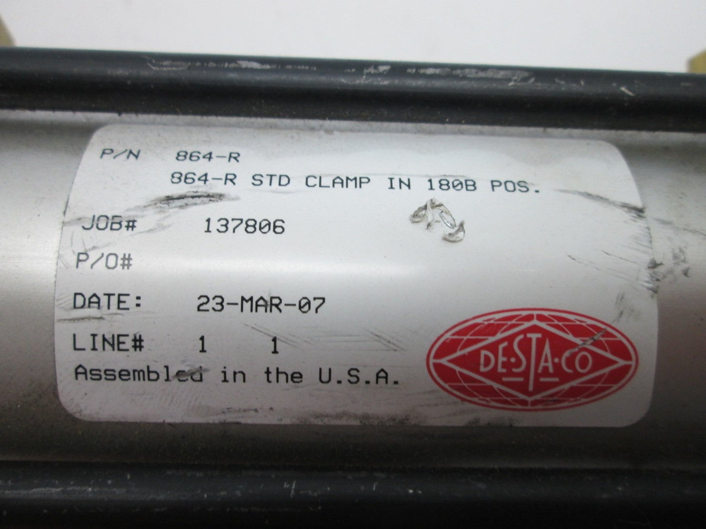 Used Destaco 864-R Clamp With #9 Arm, 90° Swing, 3/8" NPT Ports