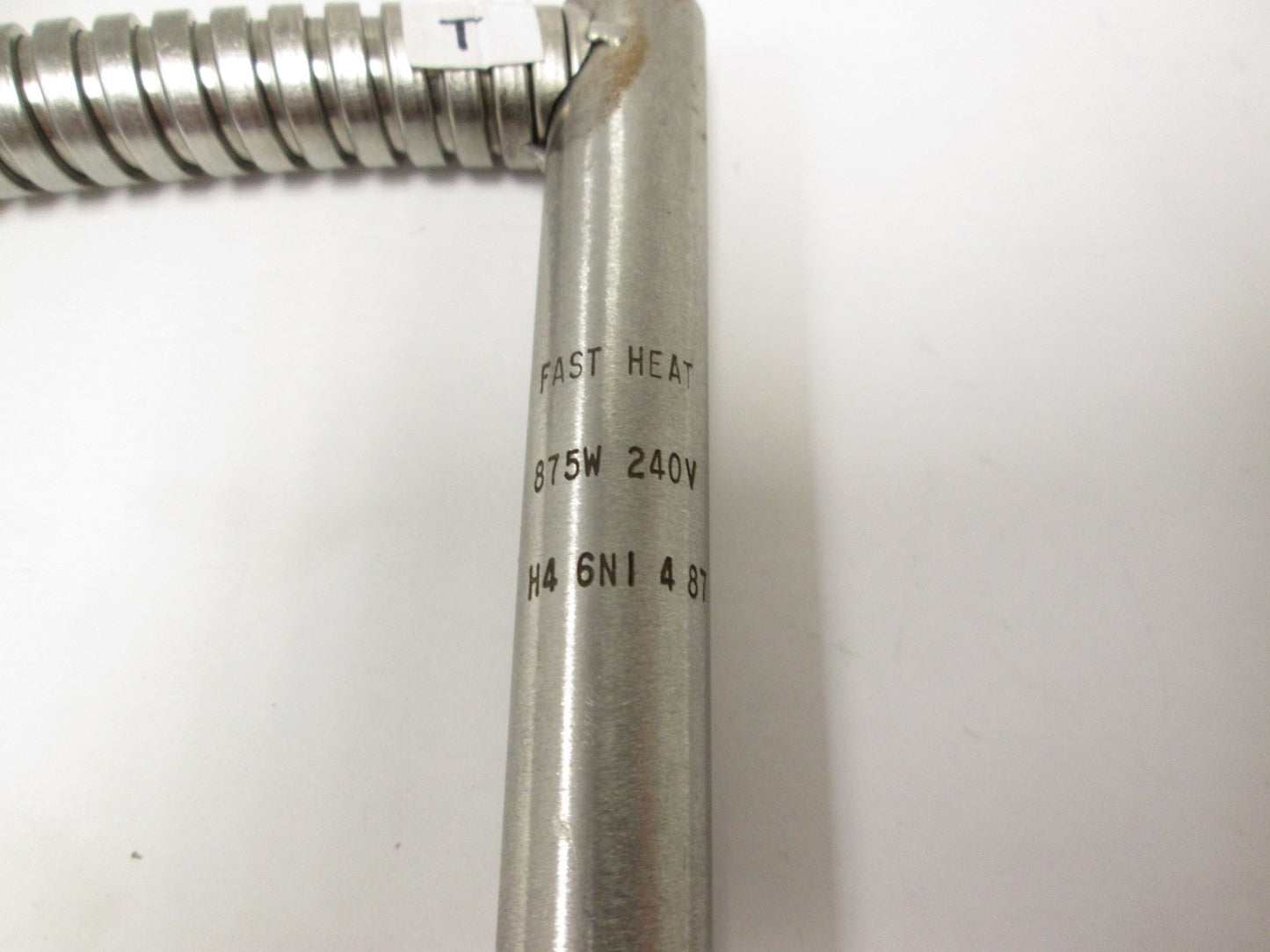 Used Fast Heat H4 6NI487 Cartridge Heater 1/2" Diameter 6" Length 240VAC 875W