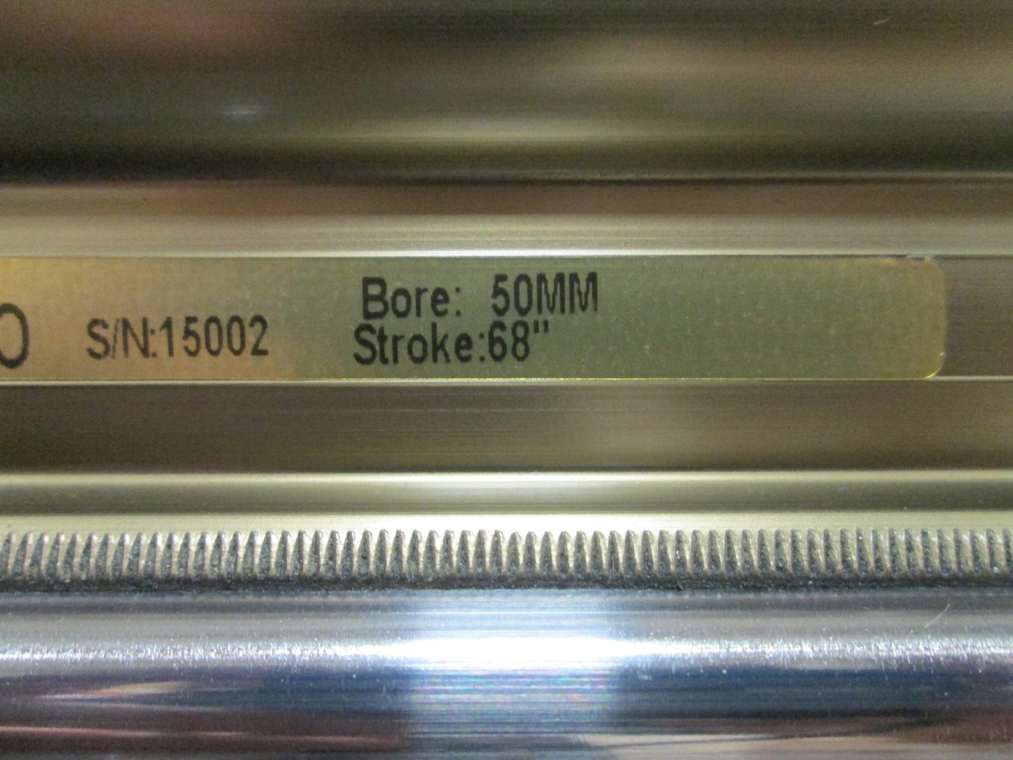 Used Numatics S5240500068AOO Linear Air Slide, Bore: 50mm, Stroke: 68" (1.72m) *Leak*