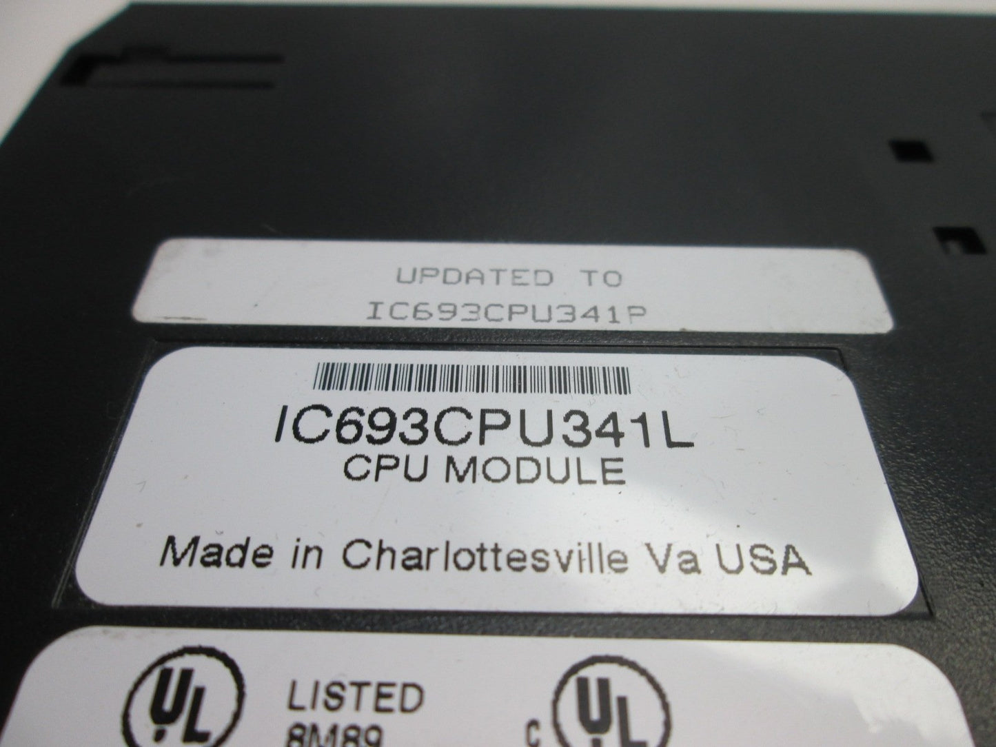 Used GE Fanuc IC693CPU341L CPU Module, 80kB User Memory, 16-Bit, *Missing Panel*