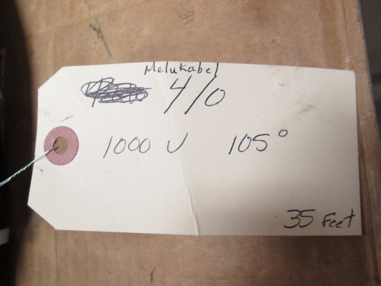 New – Open box Helukabel H07V-K1 MTW 90°C Wire 4/0AWG 600V 35' Black Jacket Fine Stranded