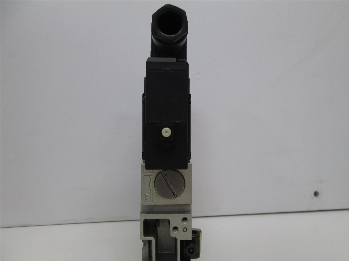 Used SMC NVFS3210-3DZ 5 Port Solenoid Valve Assembly w/ Speed Control, Manifold Block