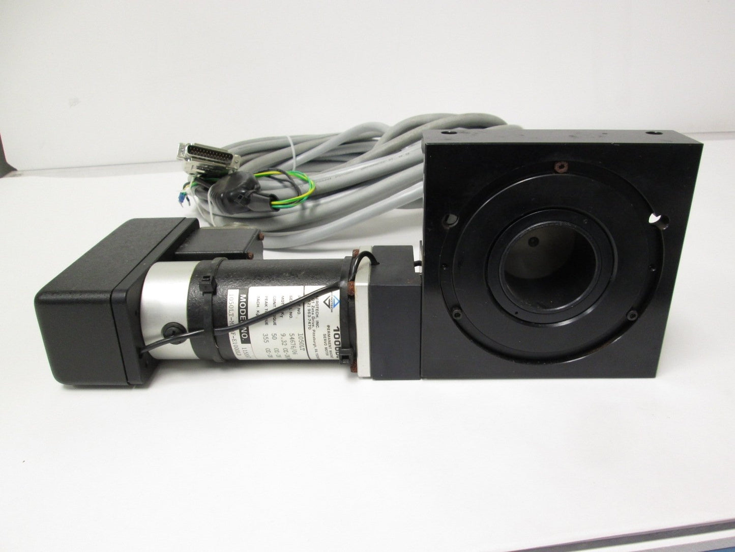 Used Aerotech ART310-G54 Precision Rotary Stage 100mm Diameter w/ Motor & Cable 54:1