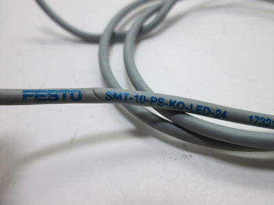 Used Festo SMT-10-PS-KQ-LED-24 Proximity Sensor, Voltage: 10-30VDC, PNP Output