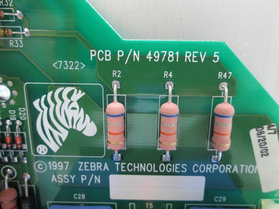 Used Zebra 49781 Rev 5 Power Supply Board From 170xill/170xilll Series Printer