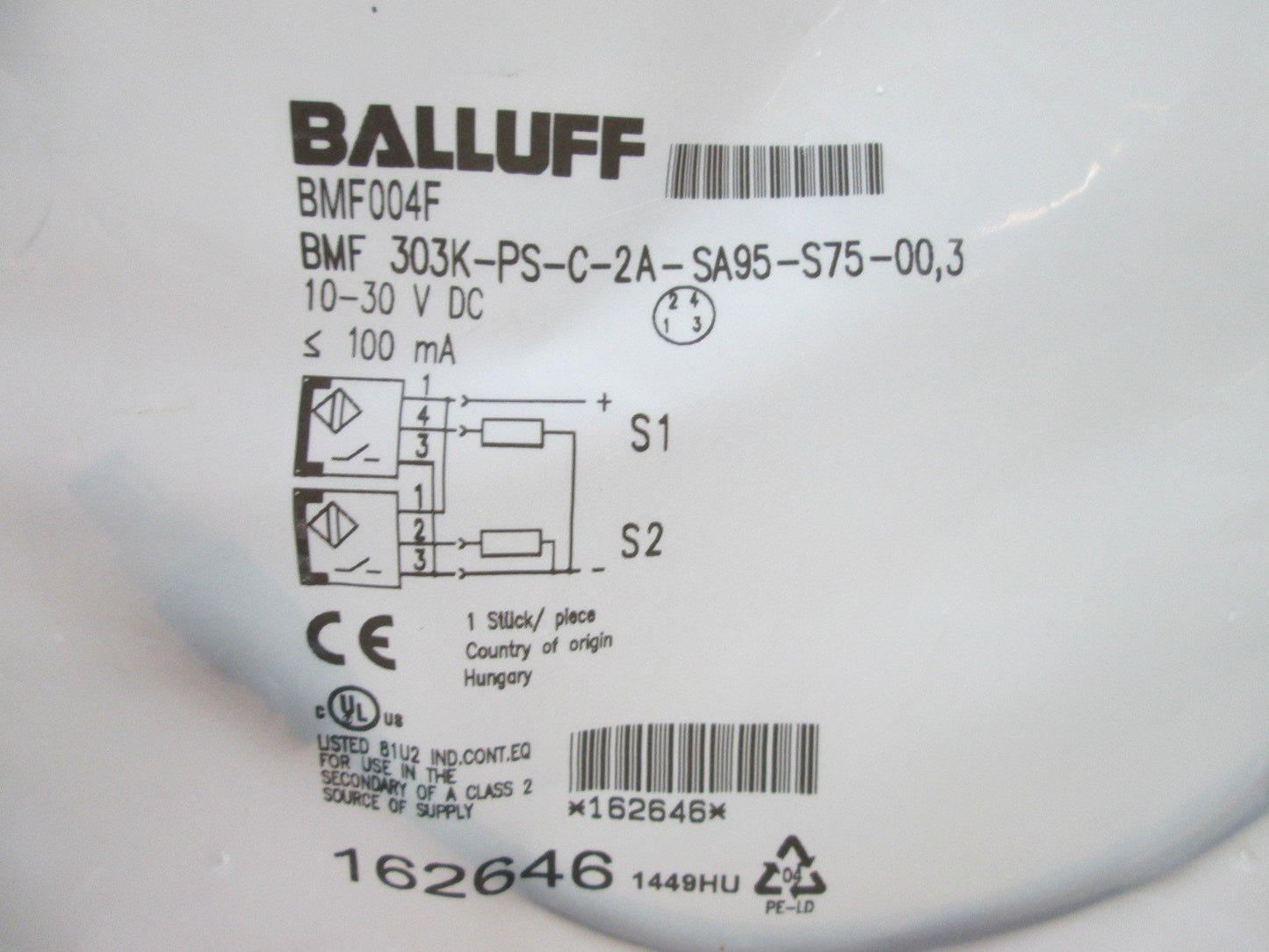 New Balluff BMF 303K-PS-C-2A-SA95-S75-00,3 Magnetic Field Sensor, 10-30VDC