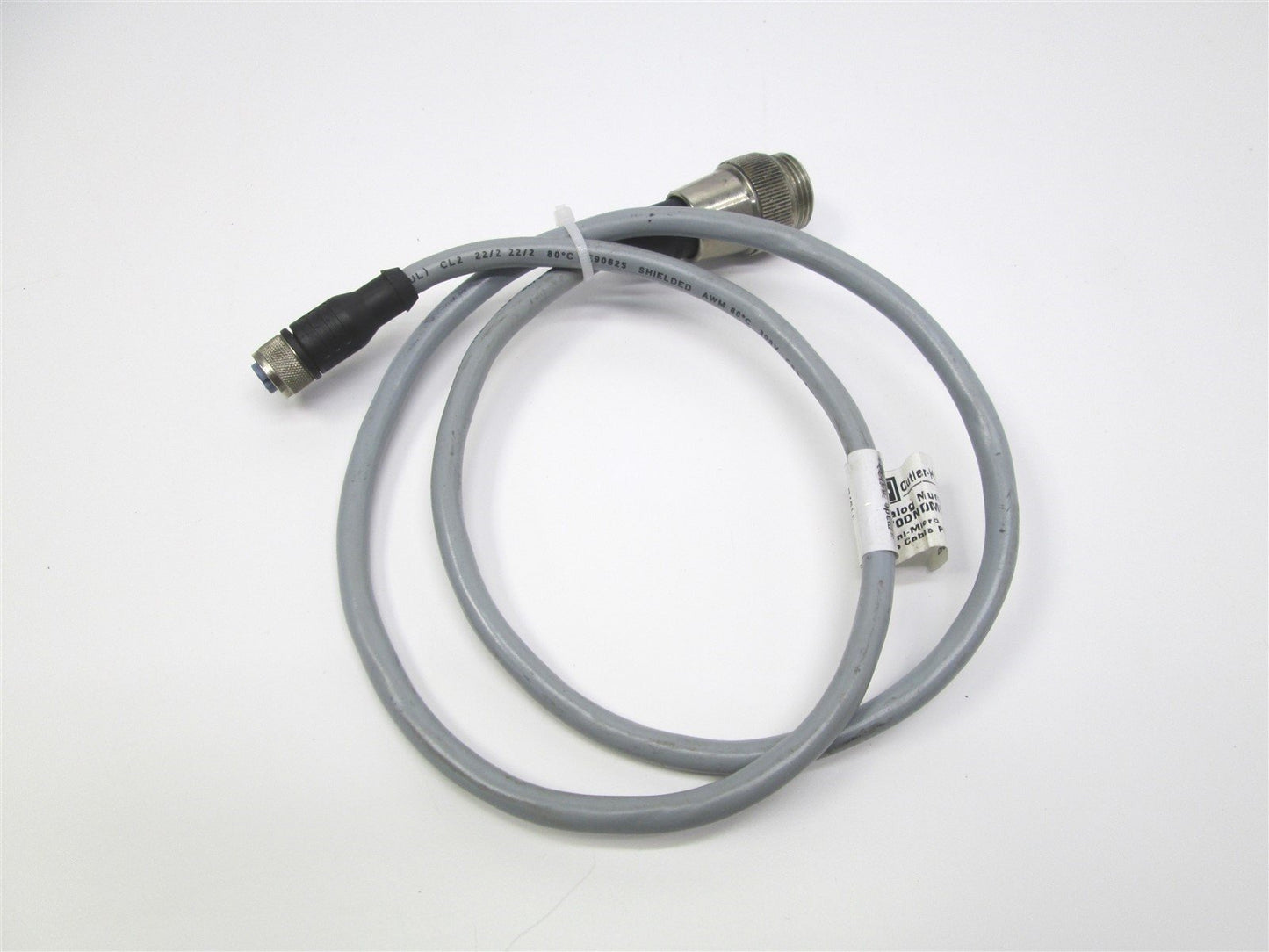 Used Cutler-Hammer D970DNDMR03 - 5 Pin Mini-Micro Drop Cable PVC - Shielded 300V, 3ft