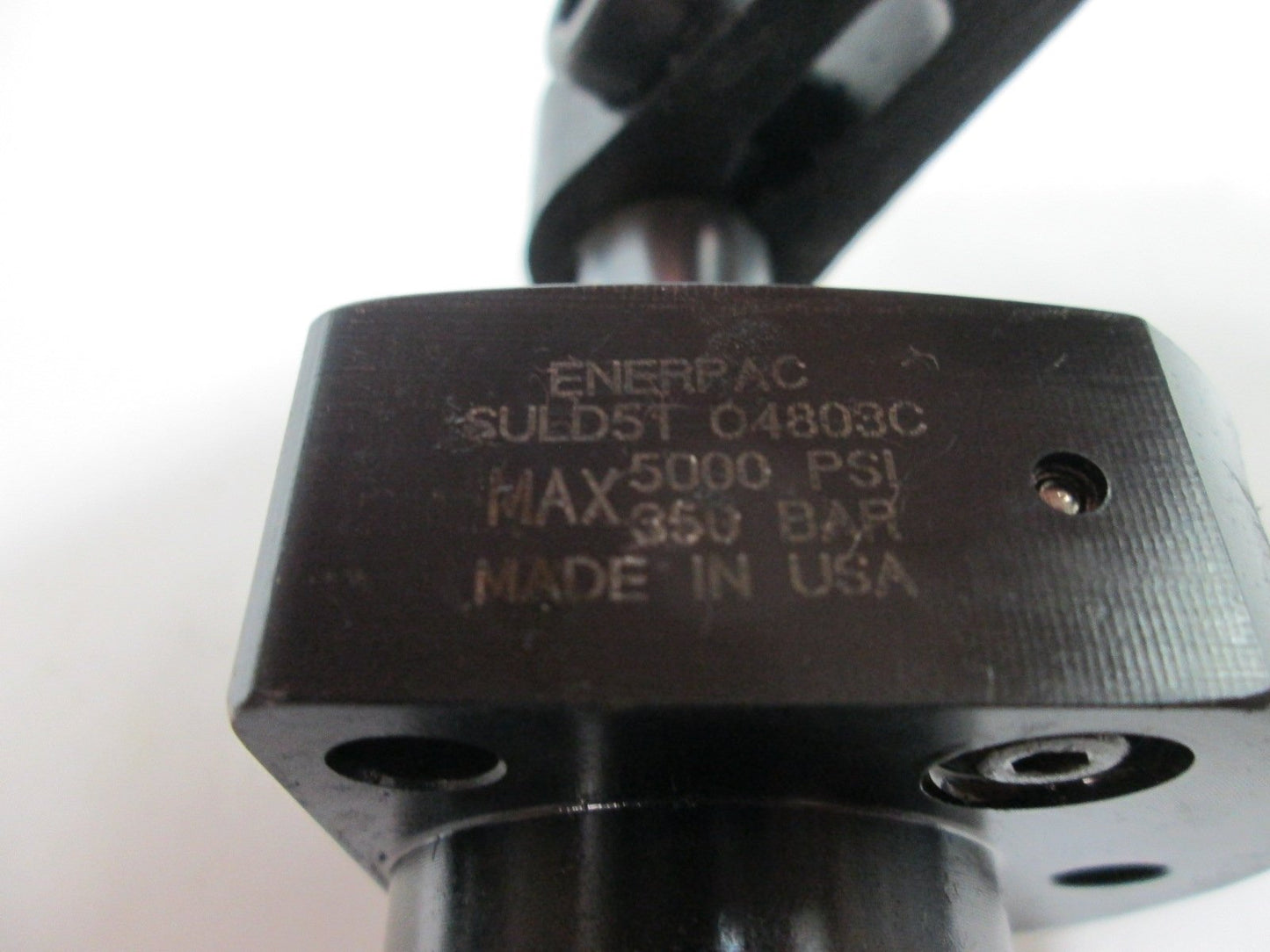 Used Enerpac SULD-51 Hydraulic Swing Cylinder With 3-3/8" Arm Clamp Force: 1250 lbs