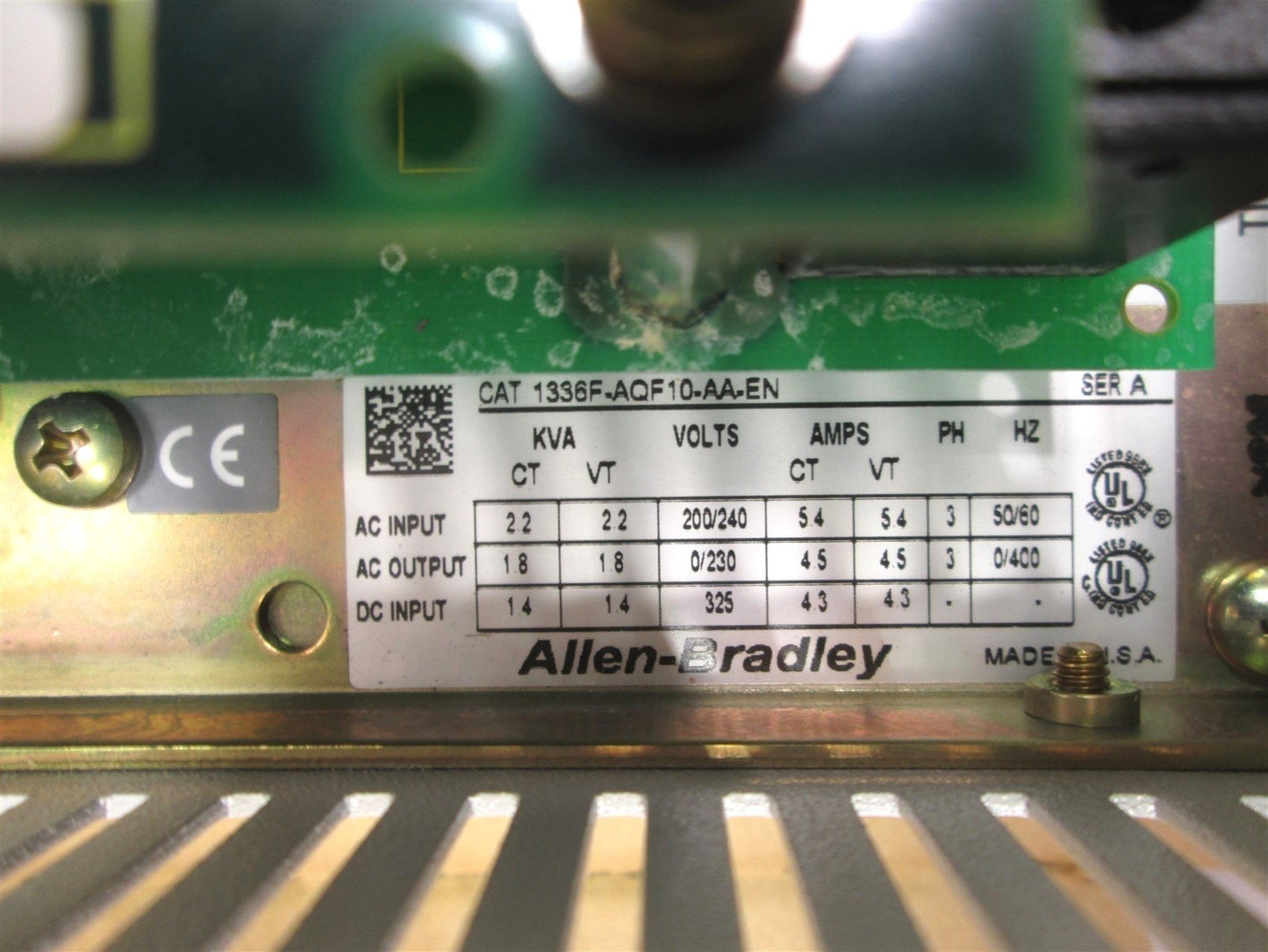 New Allen-Bradley 1336F-AQF10-AA-EN PLUS II AC Drive, 200/240V, 1 HP VFD