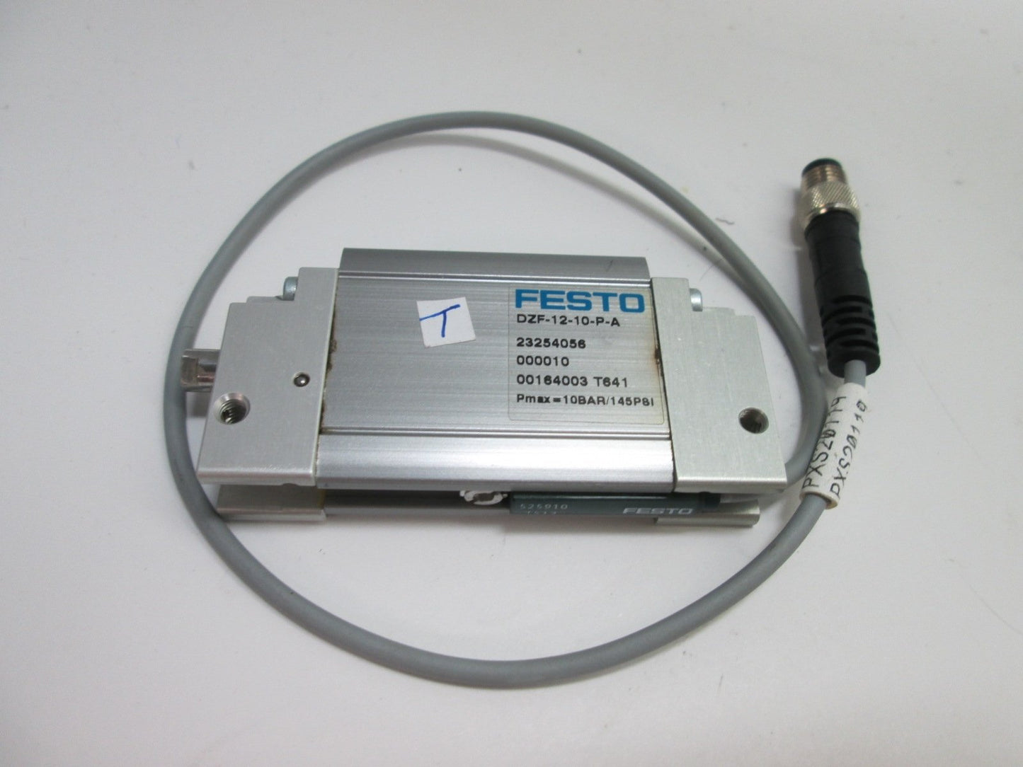 Used Festo DZF-12-10-P-A Flat Cylinder, Bore: 12mm, Stroke: 10mm, Ports: M5