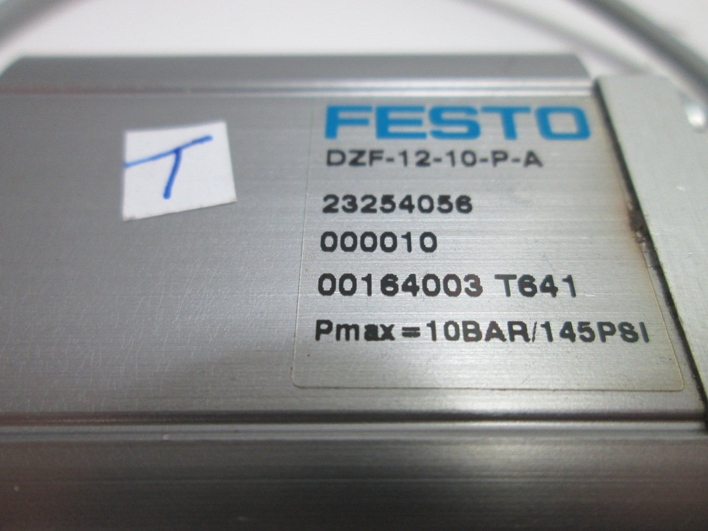 Used Festo DZF-12-10-P-A Flat Cylinder, Bore: 12mm, Stroke: 10mm, Ports: M5